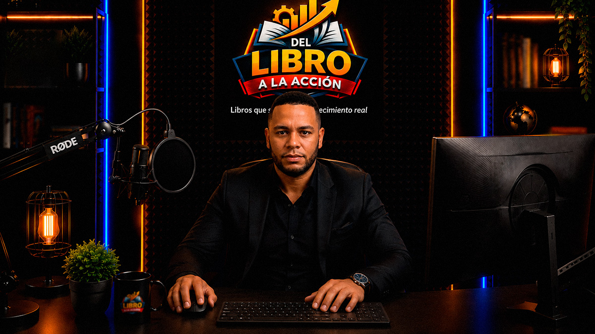 Carlos Sori en el estudio de Del Libro a la Acción